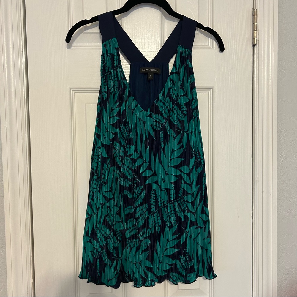 Banana Republic Green and Blue Sleeveless blouse
